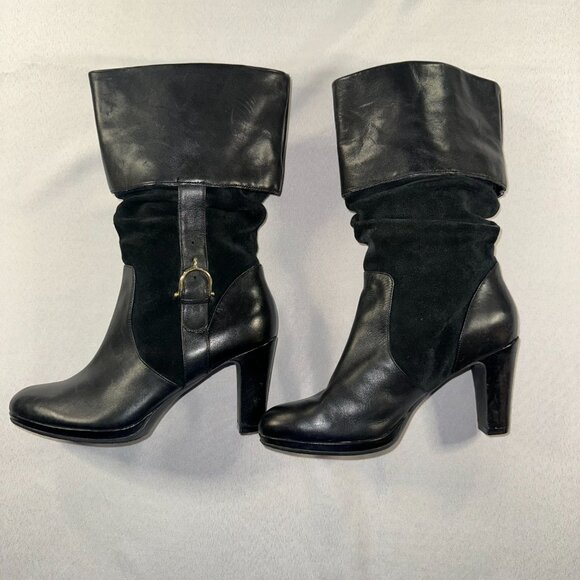 Lauren Ralph Lauren - Genuine Leather Suede Woman’s Heeled Boots Size 6M Classic - Picture 3 of 12